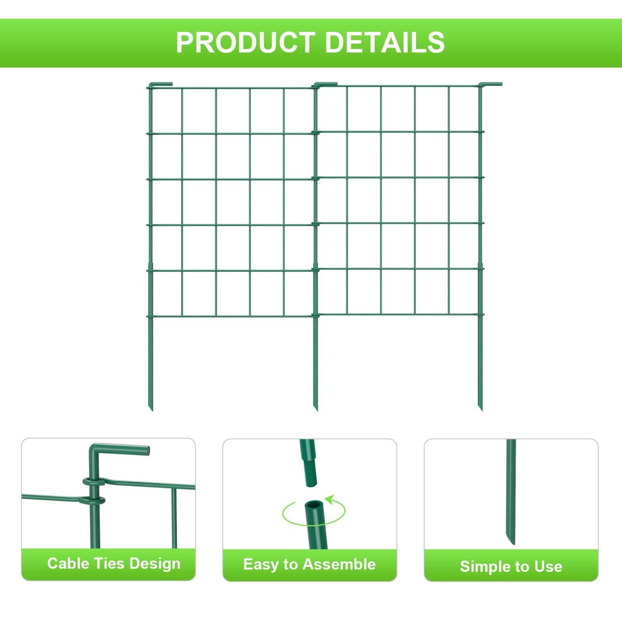 NEX™ Green Rustproof Folding Fence, 20ct.